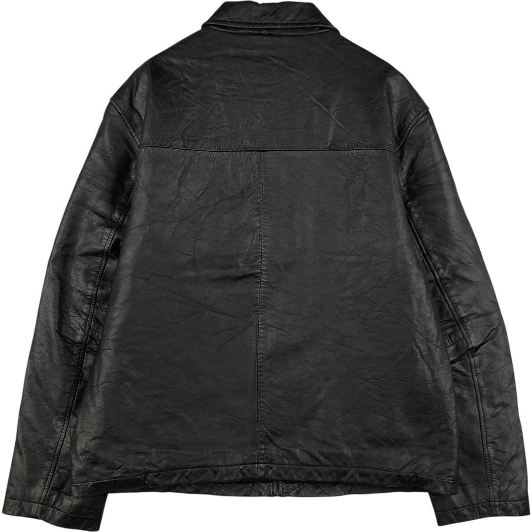 2000s~ Calvin Klein Swing Top Leather Blouson, Men's Size L genuine leather black type Vintage Second Hand