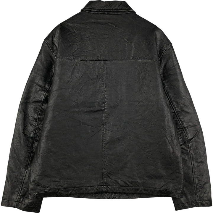 2000s~ Calvin Klein Swing Top Leather Blouson, Men's Size L genuine leather black type Vintage Second Hand