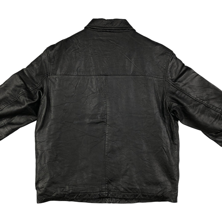 2000s~ Calvin Klein Swing Top Leather Blouson, Men's Size L genuine leather black type Vintage Second Hand