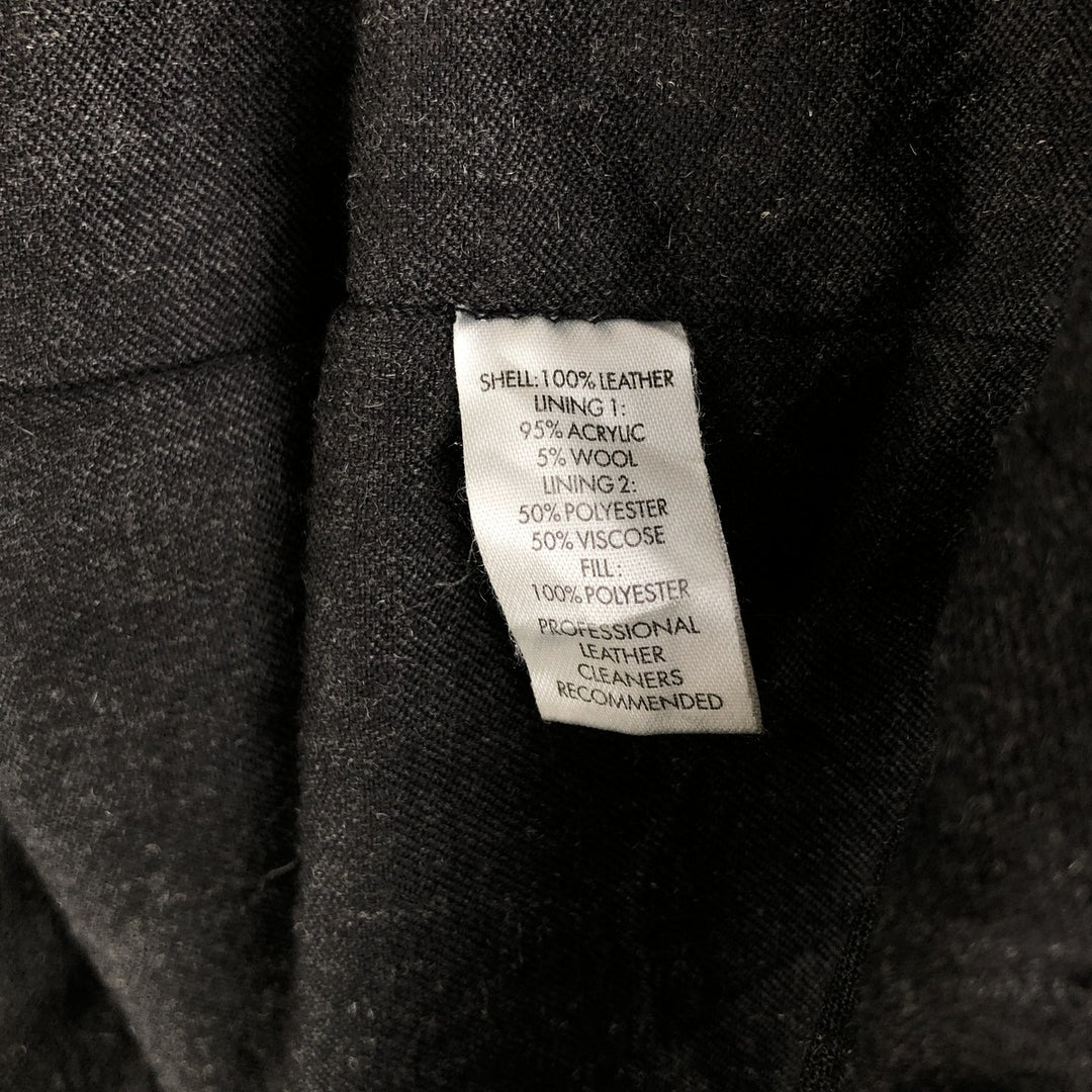 2000s~ Calvin Klein Swing Top Leather Blouson, Men's Size L genuine leather black type Vintage Second Hand