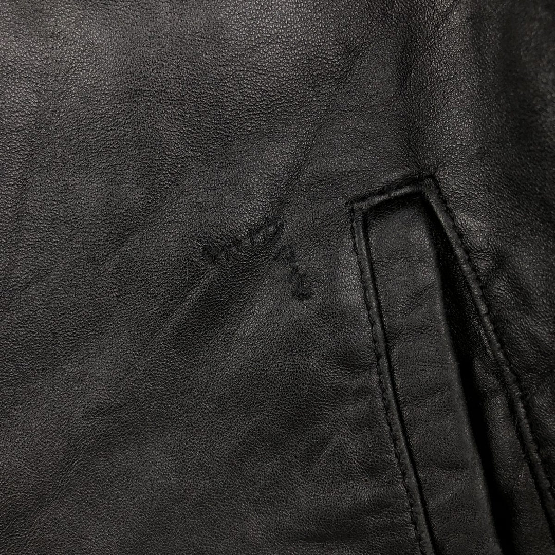 2000s~ Calvin Klein Swing Top Leather Blouson, Men's Size L genuine leather black type Vintage Second Hand