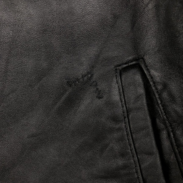 2000s~ Calvin Klein Swing Top Leather Blouson, Men's Size L genuine leather black type Vintage Second Hand