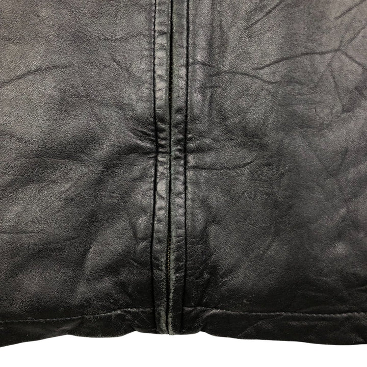 2000s~ Calvin Klein Swing Top Leather Blouson, Men's Size L genuine leather black type Vintage Second Hand