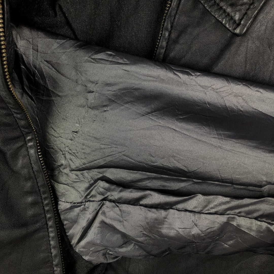 2000s~ Calvin Klein Swing Top Leather Blouson, Men's Size L genuine leather black type Vintage Second Hand
