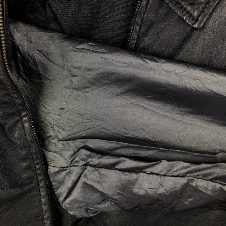 2000s~ Calvin Klein Swing Top Leather Blouson, Men's Size L genuine leather black type Vintage Second Hand