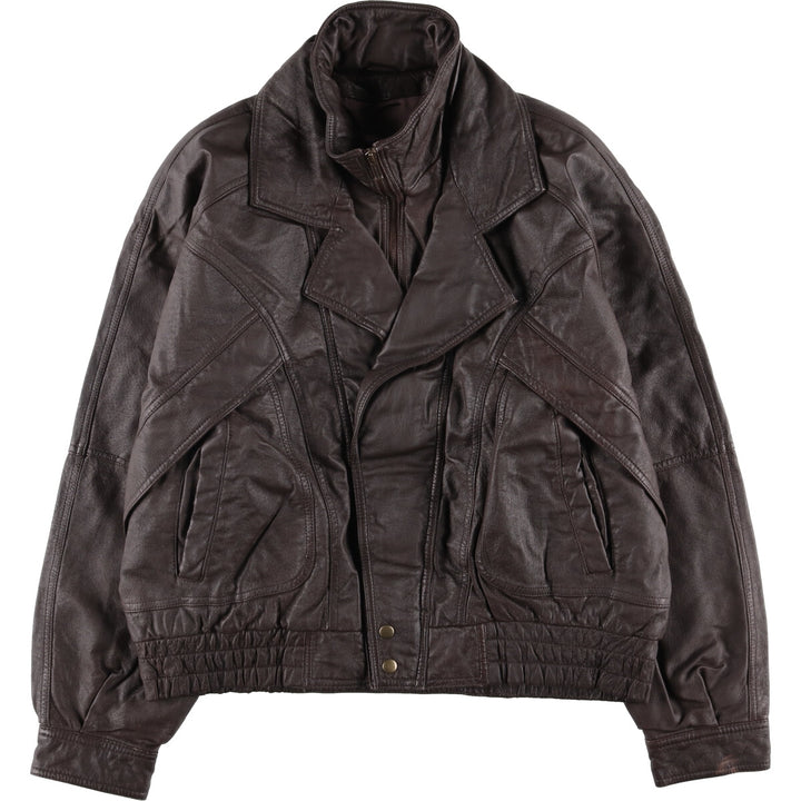 WILSONS THE LEATHER EXPERTS Padded Leather Blouson, Men's Size L genuine leather brown type Vintage Second Hand