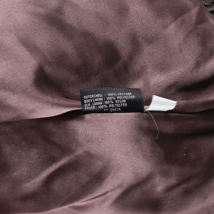 WILSONS THE LEATHER EXPERTS Padded Leather Blouson, Men's Size L genuine leather brown type Vintage Second Hand