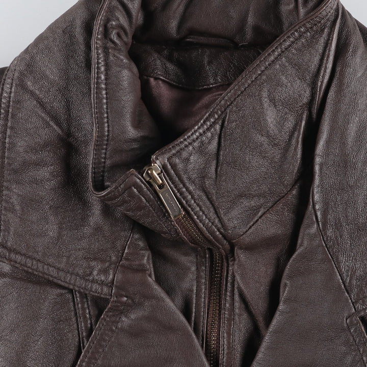 WILSONS THE LEATHER EXPERTS Padded Leather Blouson, Men's Size L genuine leather brown type Vintage Second Hand