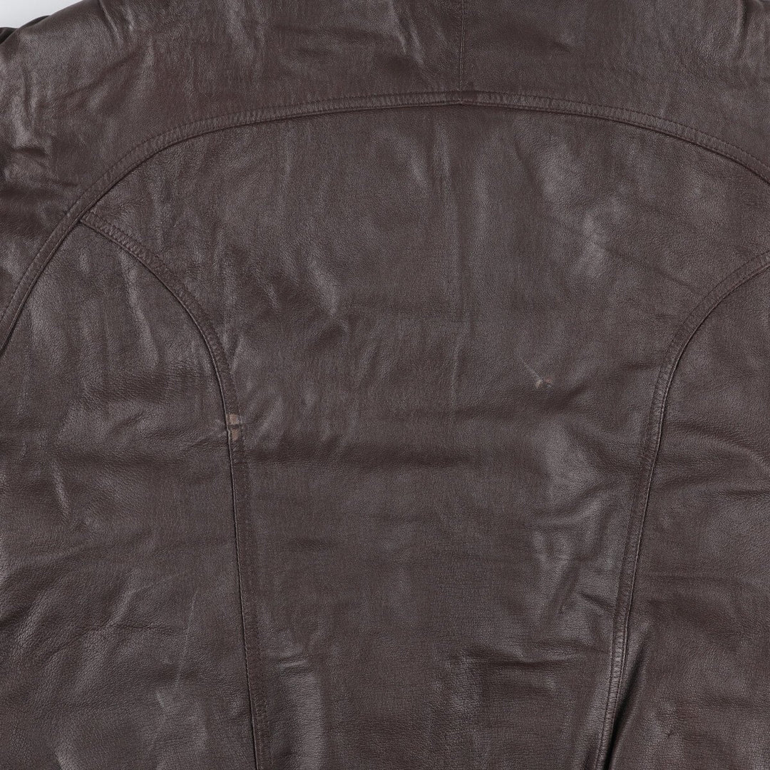 WILSONS THE LEATHER EXPERTS Padded Leather Blouson, Men's Size L genuine leather brown type Vintage Second Hand