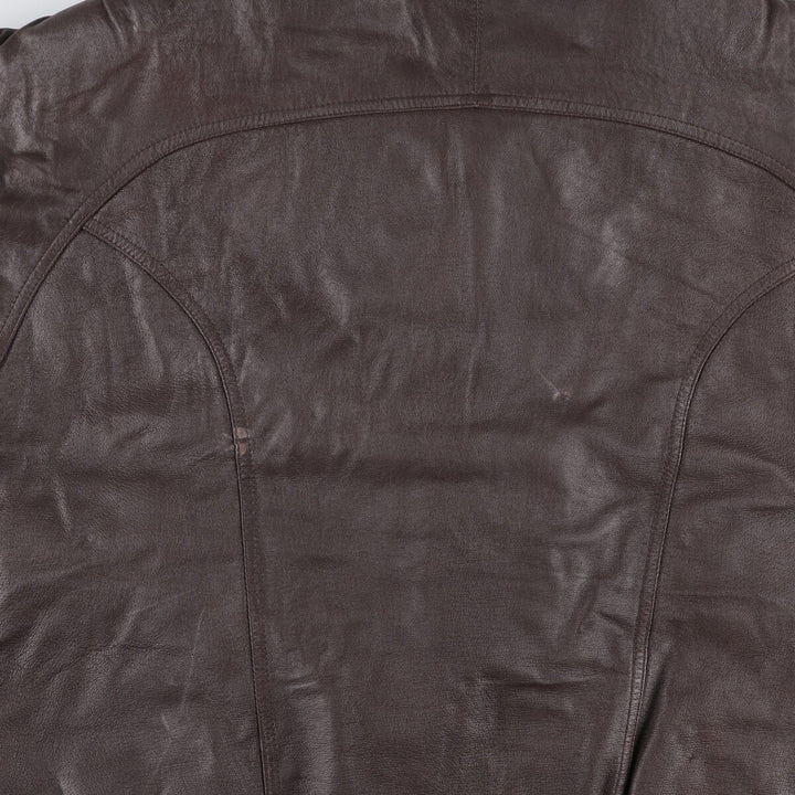 WILSONS THE LEATHER EXPERTS Padded Leather Blouson, Men's Size L genuine leather brown type Vintage Second Hand