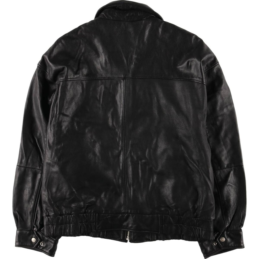 ANDREW MARC Vintage Swing-Top Leather Blouson, Men's Size L genuine leather black type Vintage Second Hand