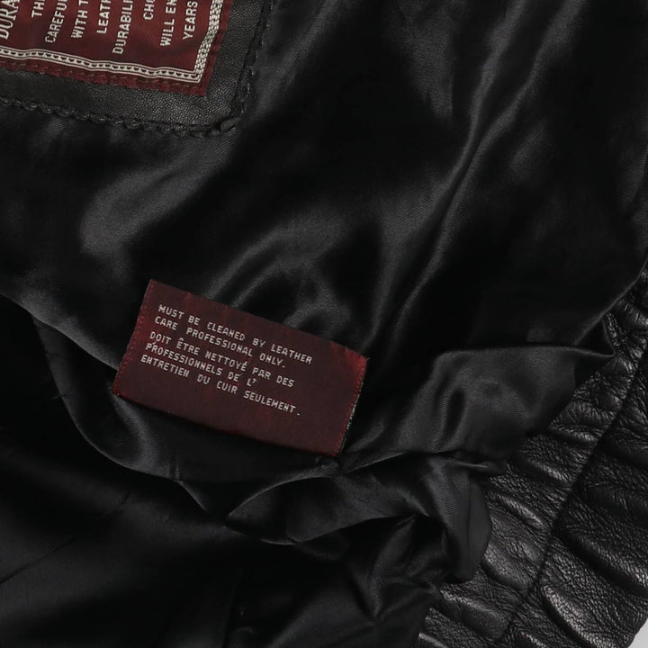 ANDREW MARC Vintage Swing-Top Leather Blouson, Men's Size L genuine leather black type Vintage Second Hand