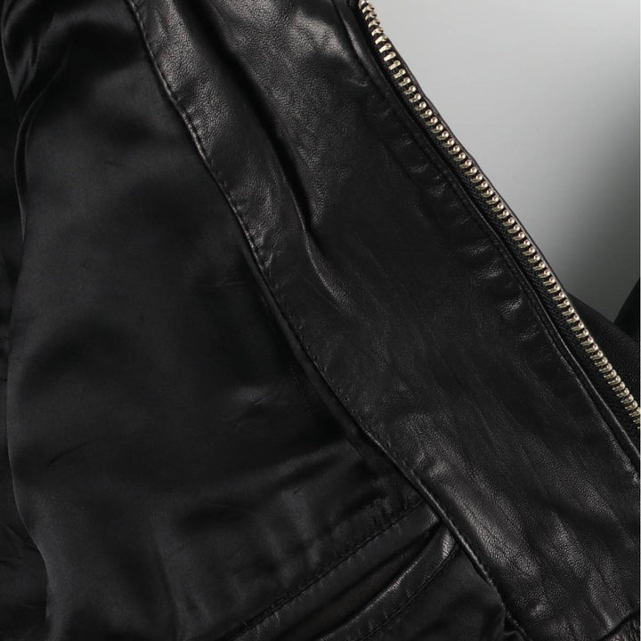 ANDREW MARC Vintage Swing-Top Leather Blouson, Men's Size L genuine leather black type Vintage Second Hand