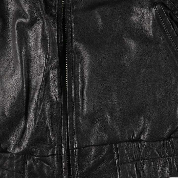 ANDREW MARC Vintage Swing-Top Leather Blouson, Men's Size L genuine leather black type Vintage Second Hand