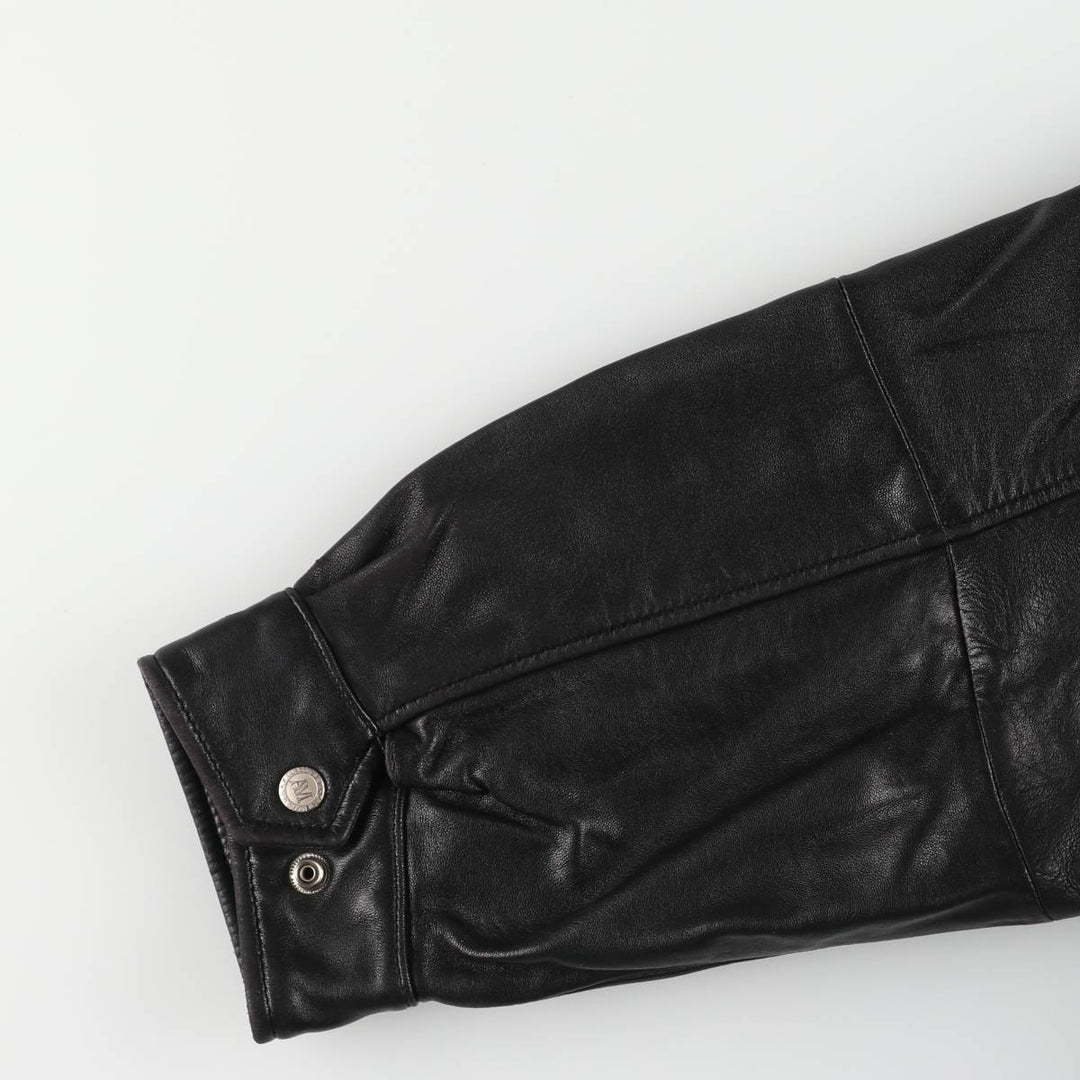ANDREW MARC Vintage Swing-Top Leather Blouson, Men's Size L genuine leather black type Vintage Second Hand
