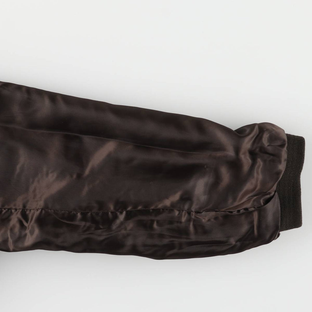 St. John's Bay Padded Swing-Top Leather Blouson, Men's Size M genuine leather brown type Vintage Second Hand