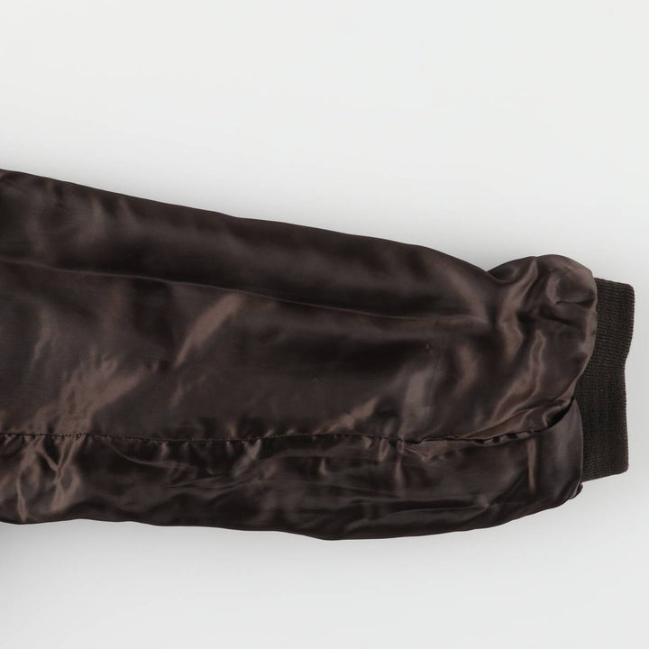 St. John's Bay Padded Swing-Top Leather Blouson, Men's Size M genuine leather brown type Vintage Second Hand