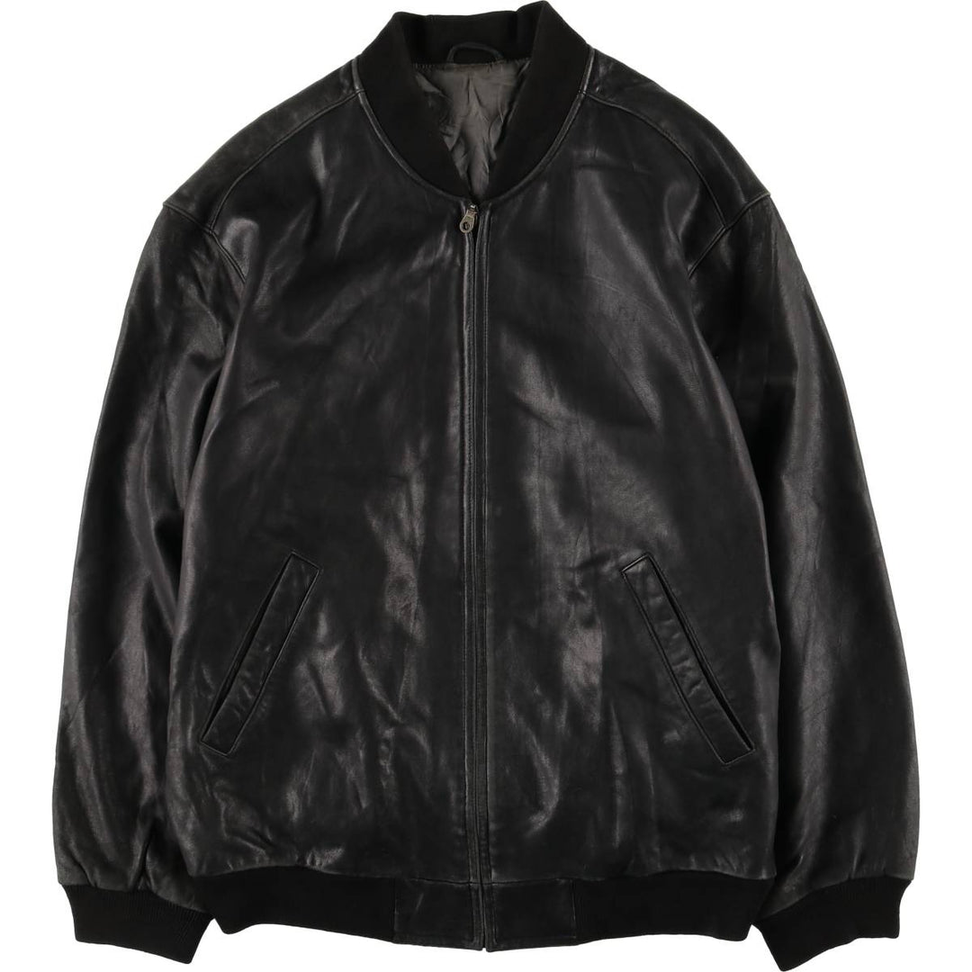 McNeaL Leather Blouson Men's XL genuine leather black type Vintage Second Hand