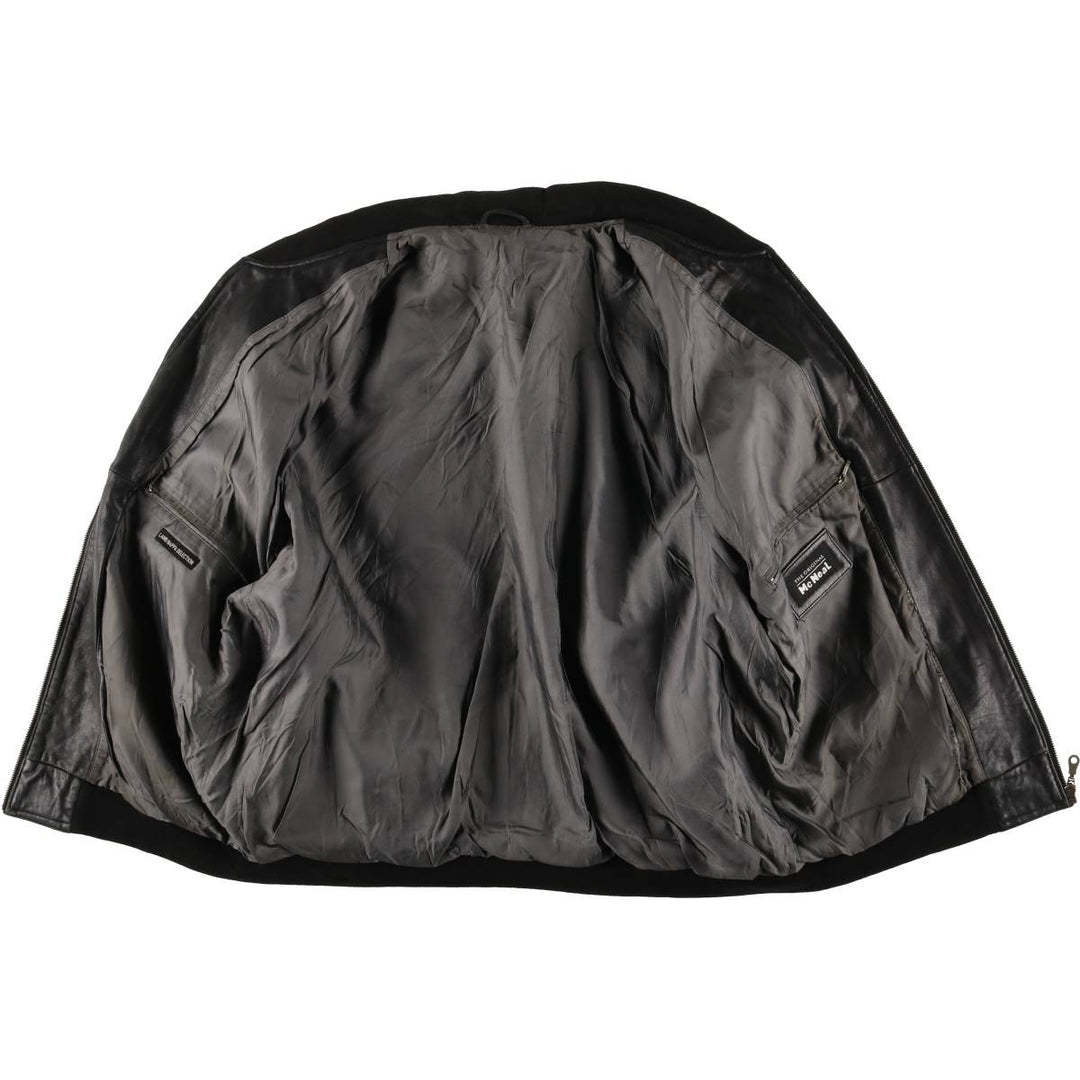 McNeaL Leather Blouson Men's XL genuine leather black type Vintage Second Hand