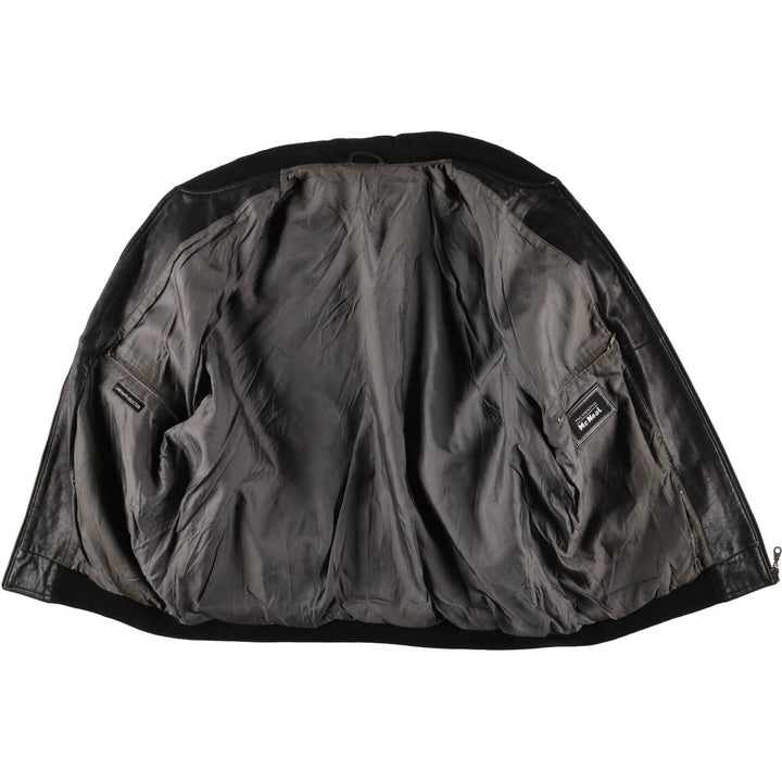 McNeaL Leather Blouson Men's XL genuine leather black type Vintage Second Hand