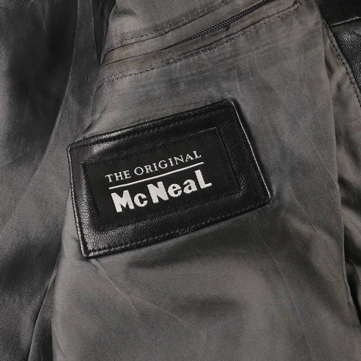 McNeaL Leather Blouson Men's XL genuine leather black type Vintage Second Hand