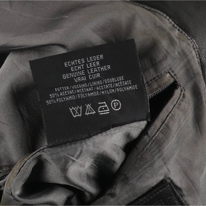 McNeaL Leather Blouson Men's XL genuine leather black type Vintage Second Hand