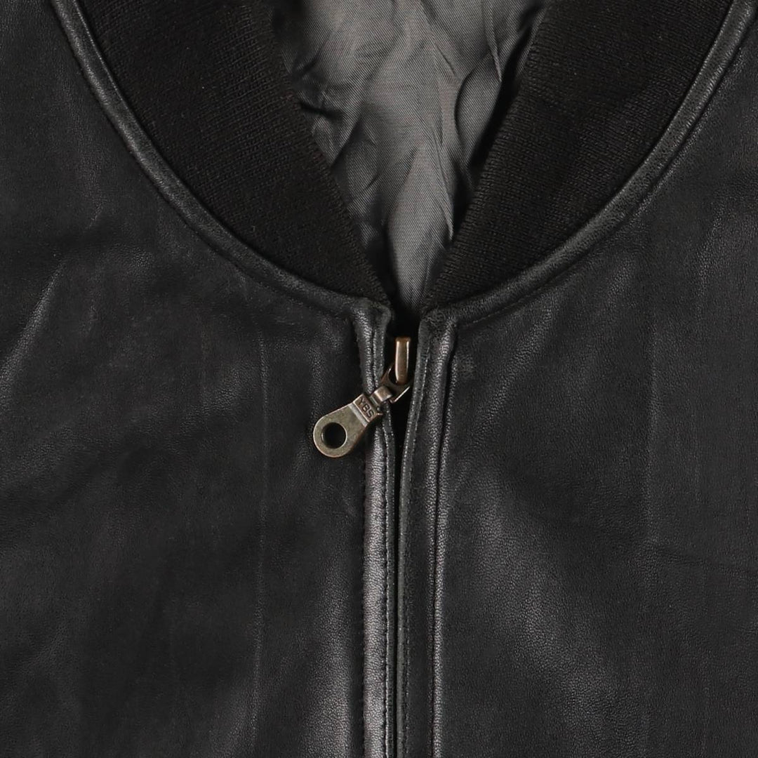 McNeaL Leather Blouson Men's XL genuine leather black type Vintage Second Hand