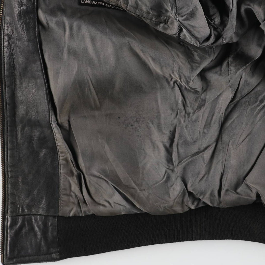 McNeaL Leather Blouson Men's XL genuine leather black type Vintage Second Hand