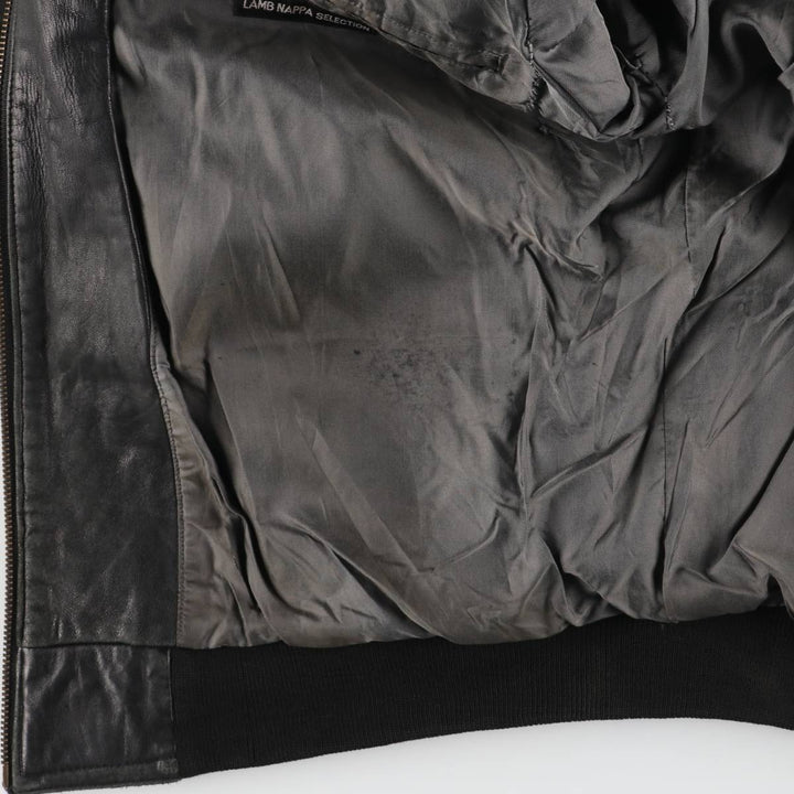 McNeaL Leather Blouson Men's XL genuine leather black type Vintage Second Hand