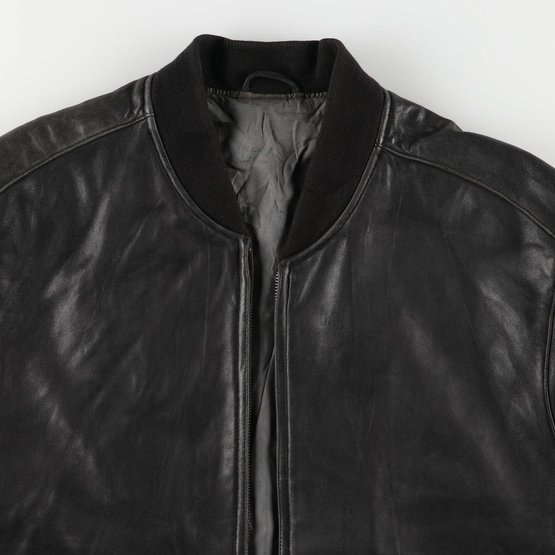 McNeaL Leather Blouson Men's XL genuine leather black type Vintage Second Hand