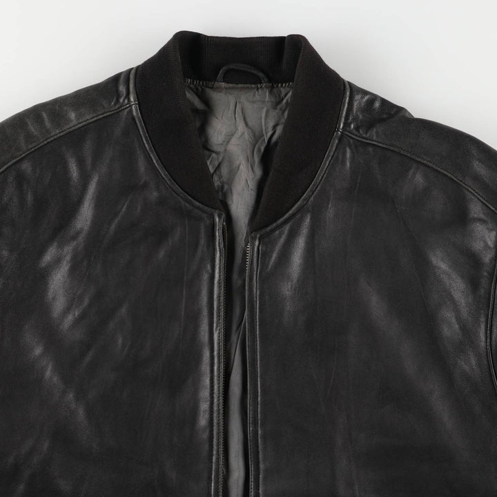 McNeaL Leather Blouson Men's XL genuine leather black type Vintage Second Hand