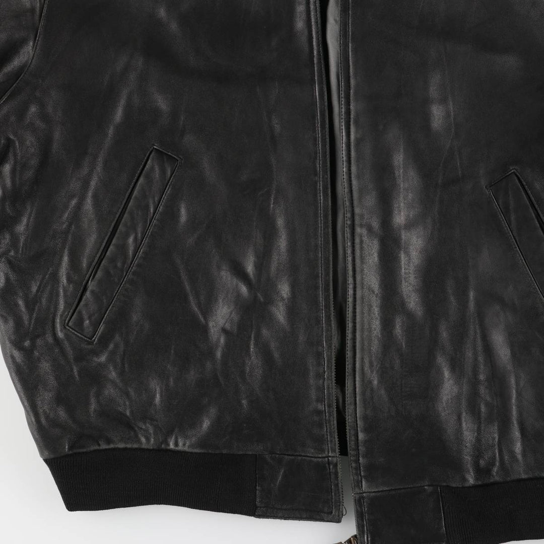 McNeaL Leather Blouson Men's XL genuine leather black type Vintage Second Hand