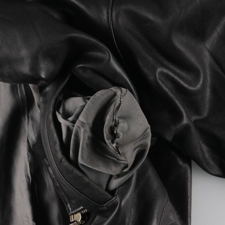 McNeaL Leather Blouson Men's XL genuine leather black type Vintage Second Hand