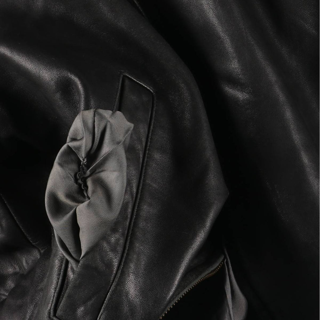 McNeaL Leather Blouson Men's XL genuine leather black type Vintage Second Hand