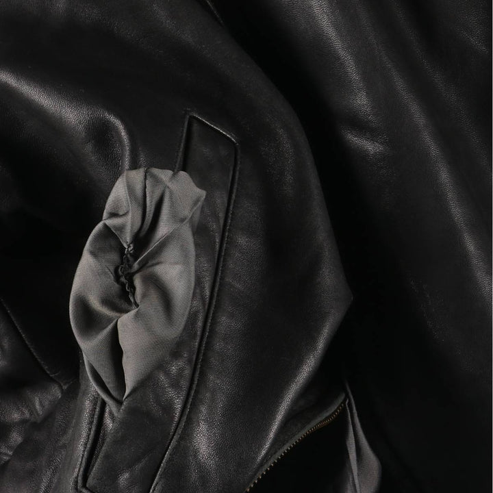 McNeaL Leather Blouson Men's XL genuine leather black type Vintage Second Hand