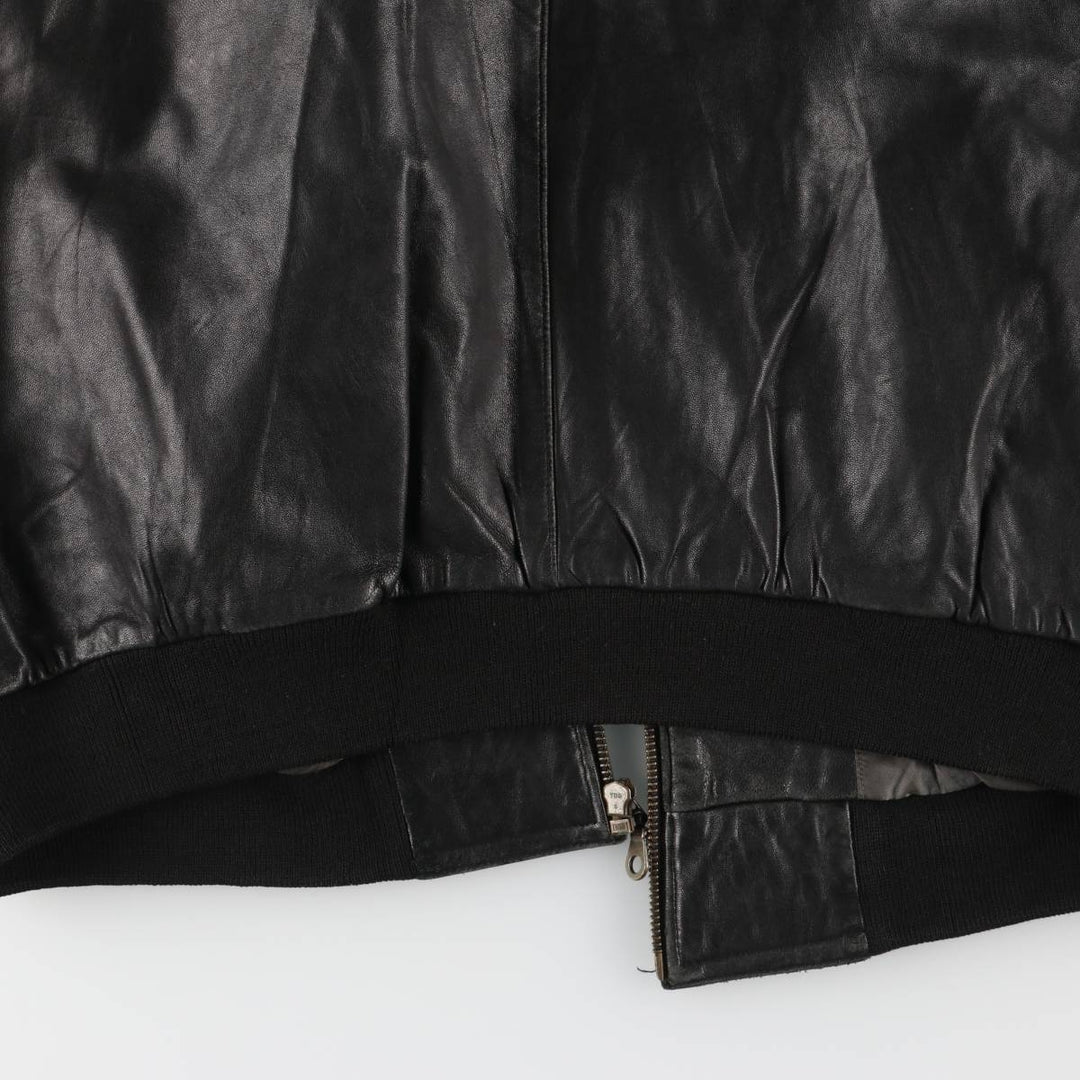 McNeaL Leather Blouson Men's XL genuine leather black type Vintage Second Hand