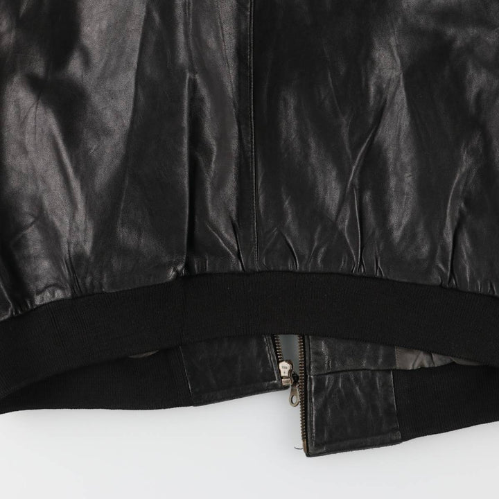 McNeaL Leather Blouson Men's XL genuine leather black type Vintage Second Hand