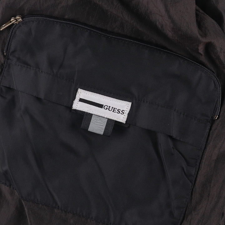 Guess Padded Swing-Top Leather Blouson, Men's Size L genuine leather brown type Vintage Second Hand