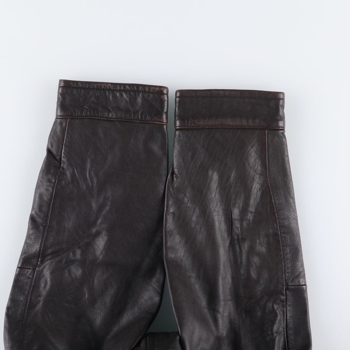 Guess Padded Swing-Top Leather Blouson, Men's Size L genuine leather brown type Vintage Second Hand