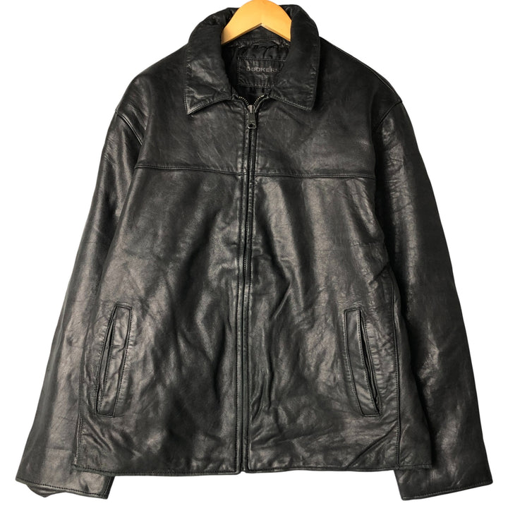 Dockers Padded Swing Top Leather Blouson, Men's XL genuine leather black type Vintage Second Hand