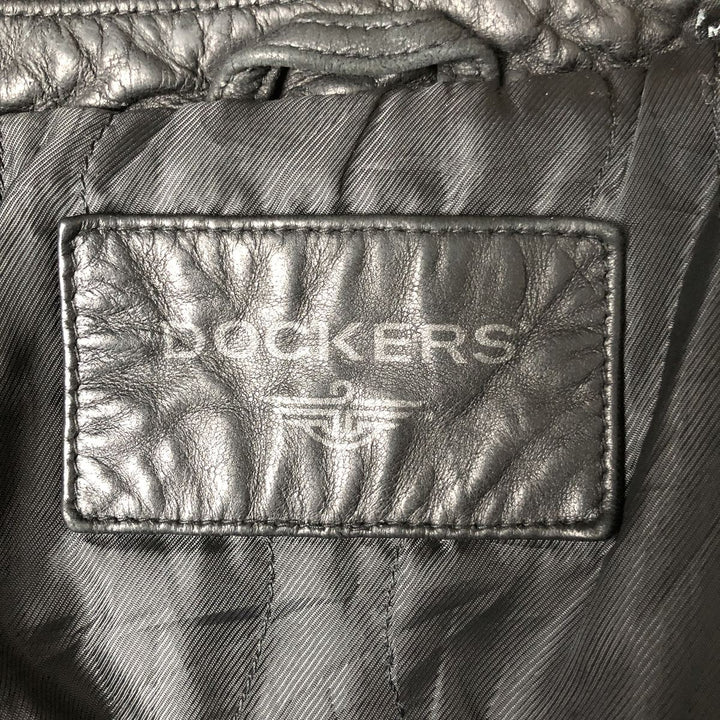 Dockers Padded Swing Top Leather Blouson, Men's XL genuine leather black type Vintage Second Hand