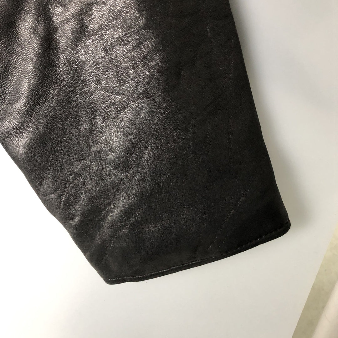 Dockers Padded Swing Top Leather Blouson, Men's XL genuine leather black type Vintage Second Hand