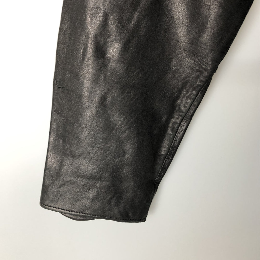 Dockers Padded Swing Top Leather Blouson, Men's XL genuine leather black type Vintage Second Hand