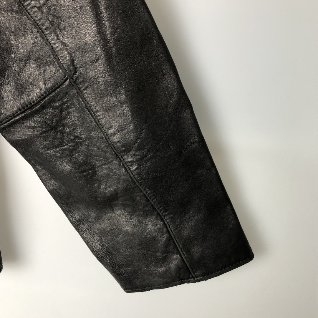 Dockers Padded Swing Top Leather Blouson, Men's XL genuine leather black type Vintage Second Hand