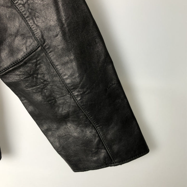 Dockers Padded Swing Top Leather Blouson, Men's XL genuine leather black type Vintage Second Hand