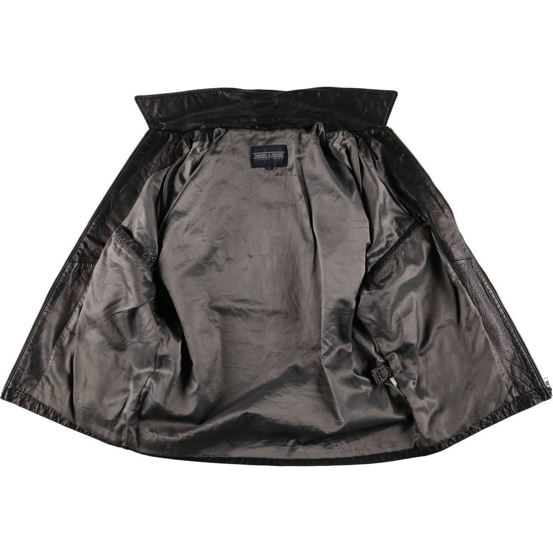 WARREN and PARKER Swing Top Leather Blouson, Men's Size L genuine leather black type Vintage Second Hand