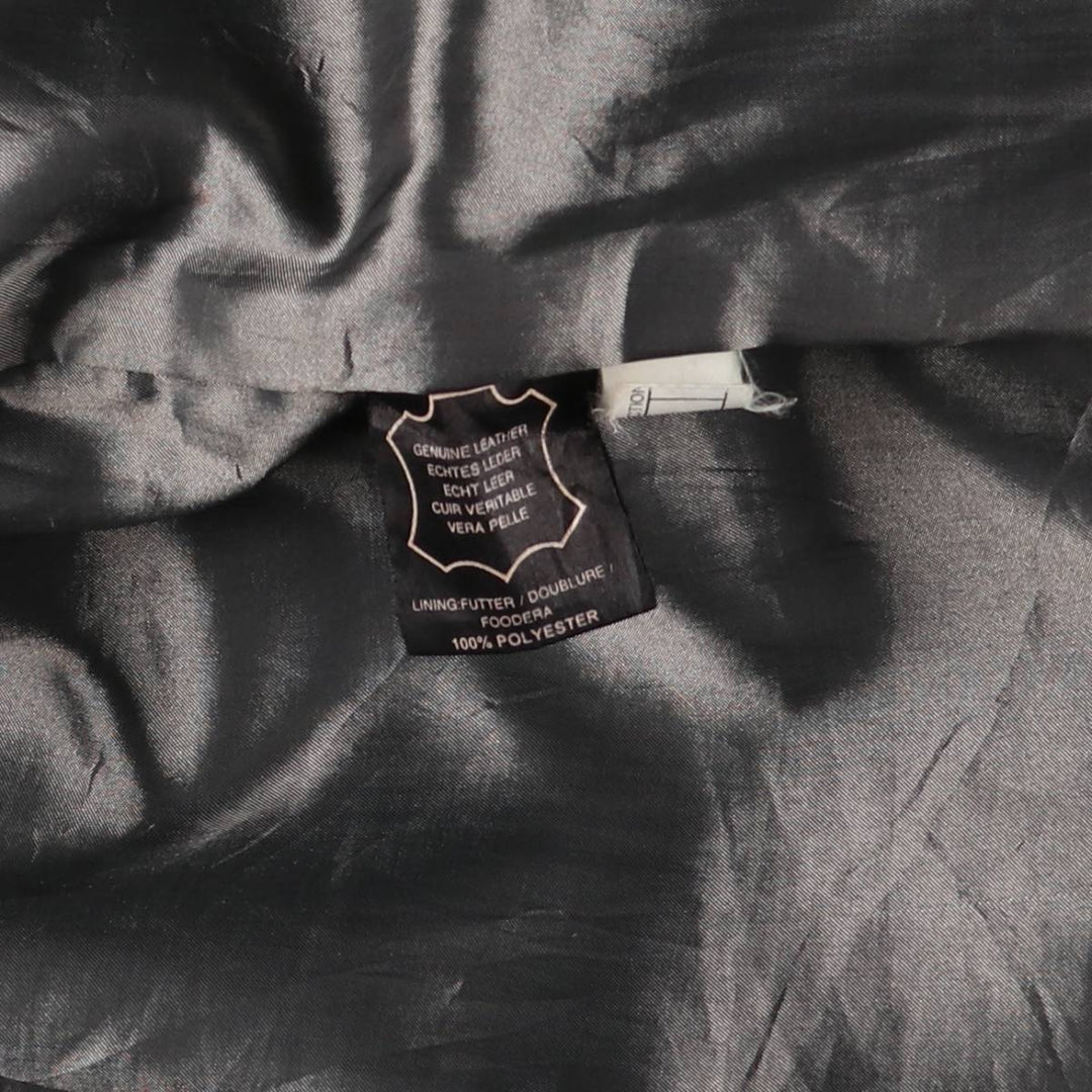 WARREN and PARKER Swing Top Leather Blouson, Men's Size L genuine leather black type Vintage Second Hand