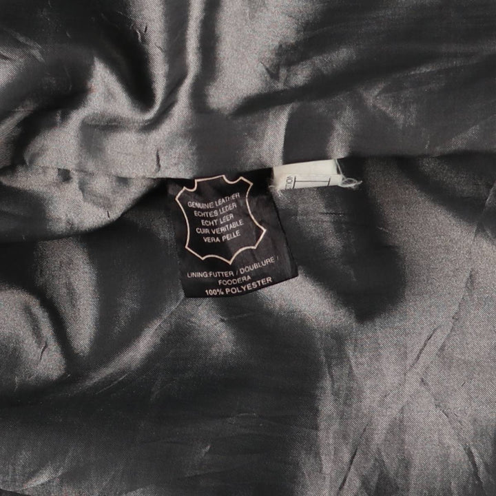 WARREN and PARKER Swing Top Leather Blouson, Men's Size L genuine leather black type Vintage Second Hand