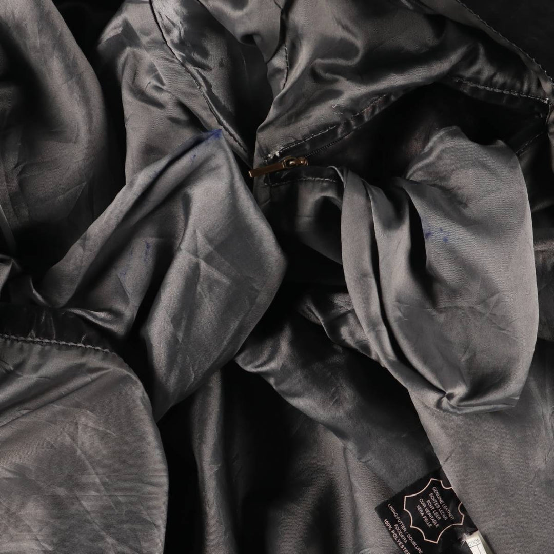 WARREN and PARKER Swing Top Leather Blouson, Men's Size L genuine leather black type Vintage Second Hand