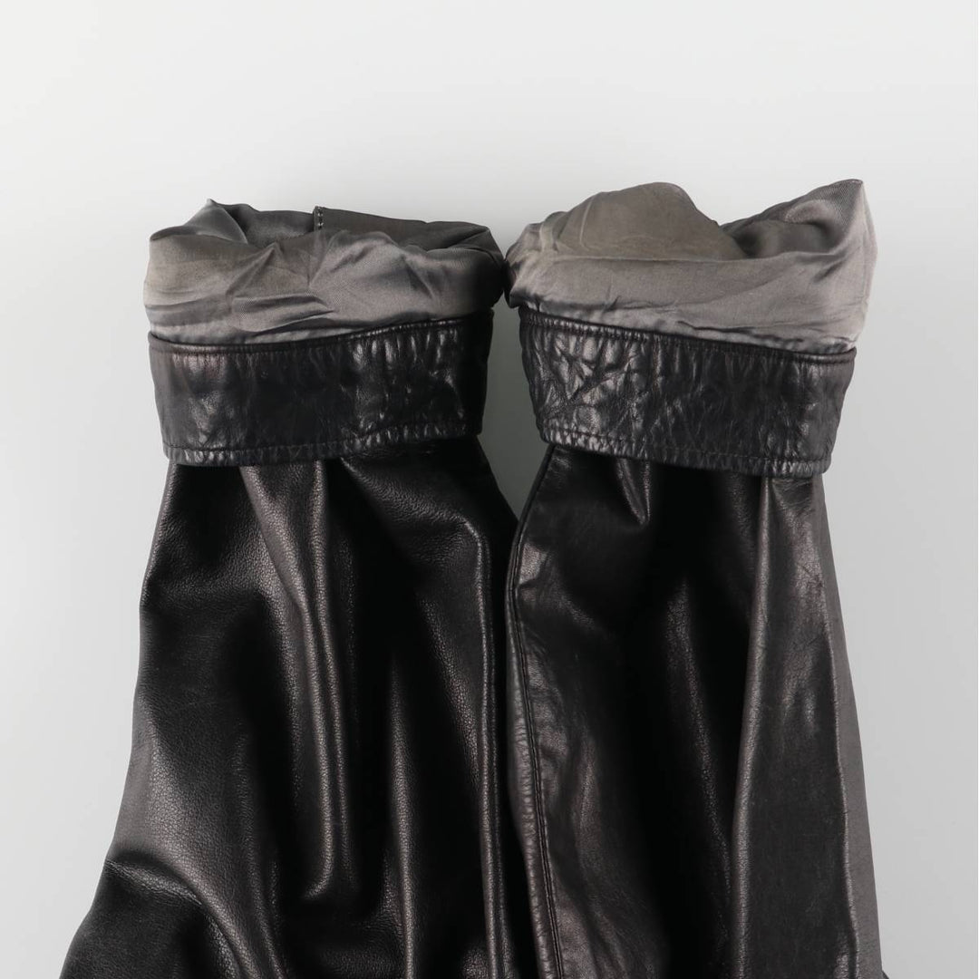 WARREN and PARKER Swing Top Leather Blouson, Men's Size L genuine leather black type Vintage Second Hand